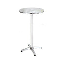 Tavolino da Giardino Rotondo in Alluminio Taddei Bar Alto