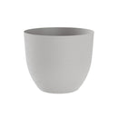 Vaso Rotondo Indoor e Outdoor Tera con Riserva D'acqua Over Cloud Ø28 cm in Plastica Grigio Chiaro 