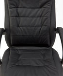 Sedia Poltrona Presidenziale da Ufficio in Similpelle Bozzini President Nero