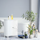 Mobiletto da Bagno 2 Ante Bianco 60x30x80 cm 