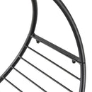 Portalegna per Camino 45x29,5x47 cm in Ferro Battuto  Nero