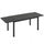 Tavolo da Giardino Allungabile 225x85x75 cm per 6-8 persone in Alluminio con Piano a Doghe Nero