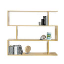 Libreria Moderna 3 Ripiani  110x97x25 cm in Legno Melaminico Rovere Chiaro