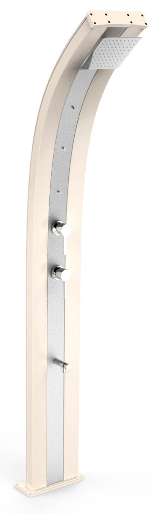 acquista Doccia da Giardino Miscelatore Nebulizzatore e Lavapiedi Arkema Dada Fascia Inox Sabbia