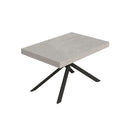 Tavolo Allungabile 140/224x80Cm Niket Cashmere Gambe Antracite      