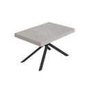 Tavolo Allungabile 140/224x80Cm Niket Cashmere Gambe Antracite      