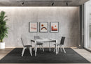 Tavolo Allungabile 120-224x90x80 cm Romagna Iron Bianco Frassino