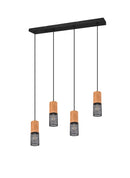 Lampada a Sospensione da Interno a LED in Metallo Nero Opaco