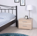 Comodino 2 Cassetti in Truciolato Fumer Frida Rovere