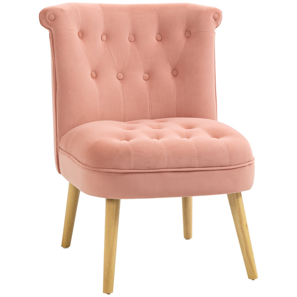 online Sedia Imbottita 60x66x79 cm in Tessuto Vellutato Rosa