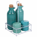 Menage 5 Pezzi in Ceramica con Stand Metallo VdE Tivoli 1996 Baita Ocean