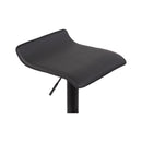 Set 2 Sgabelli 38x40x54/74 cm in Ecopelle con Base Nera Nero