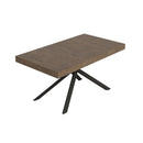 Tavolo Allungabile 160-264x90x74 cm Niket Noce Gambe Antracite