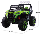 Macchina Elettrica per Bambini 12V Fuoristrada 4x4 Kidfun Cross Country Verde