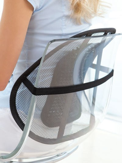 online Ergonomische Rückenlehne für Stühle und Autositze aus Black Toffa Mesh