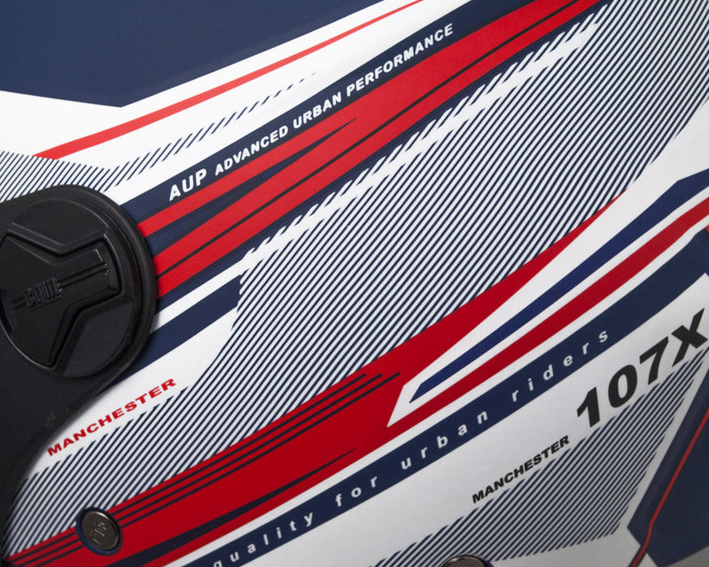 Casco Jet per Scooter Visiera Sagomata CGM Manchester 107X Blu Opaco