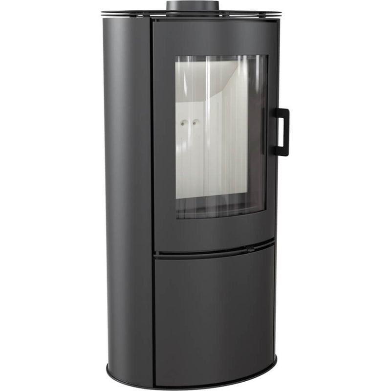 Stufa a Legna 5,5/10,5KW in Ghisa e Acciaio Flig West Nera