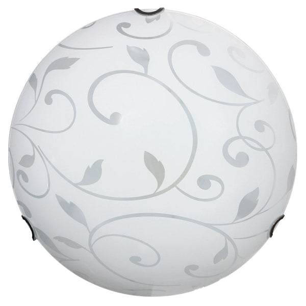 acquista Deckenleuchte 1xE27 Haken Chrom Glasplatte Weiß E-Energy Lena