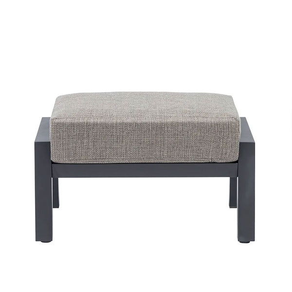 online Pouf da Giardino Kea 77x63x34 cm in Alluminio e Tessuto Olefin Grigio