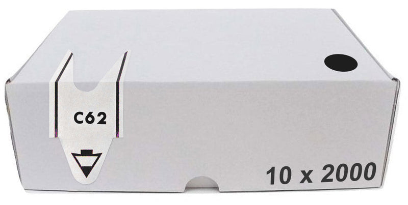 Confezione da 20000 Tickets per Distributore a Chiocciola Lettera + 2 Cifre Visel Neri