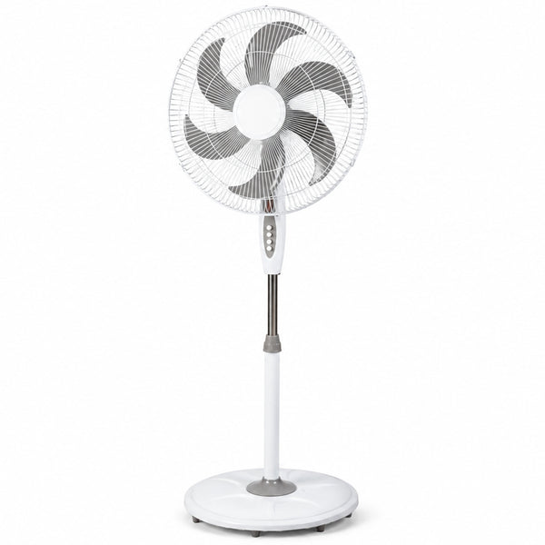 prezzo Ventilatore a Piantana Altezza 130 cm Base Tonda Anti Ribaltamento 65W e 6 Pale Bianco
