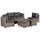 Garden Lounge Set aus Polyrattan Sofa 2 Sessel Kore Grey