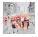 Dipinto su Tela Rain London 100x3x100 cm in Legno e canvas