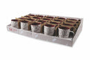 Set 20 Tazze con Cucchiaino Ø8x10 cm in Ceramica Villa d'Este Home Tivoli Aurora Bianco e Viola