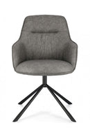 Set 2 Poltrone 56x65x86h cm Grant Pu Grigio 