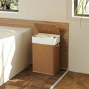 Cesto Portabiancheria 72L con Sacco Rimovibile 40x30x60 cm in Vimini e Bambù Marrone  