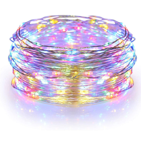 Weihnachtsbeleuchtung 50 MicroLed Multicolor Batterie Indoor sconto