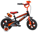 Bicicletta per Bambino 12"" 1 Freno Street Art Nero e Arancione