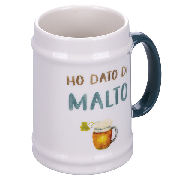 Boccale Birra Ø8x13 cm in New Bone China VdE Tivoli 1996 Le Travisate Bianco online