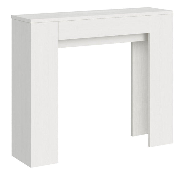 acquista Consolle Allungabile 90x25/181 cm Pannelli in Nobilitato Slick Bianco Frassino