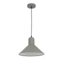 Lampada Design a Sospensione Corpo in Metallo Grigio Esterno Bianco Interno Ø34,5x28 cm 