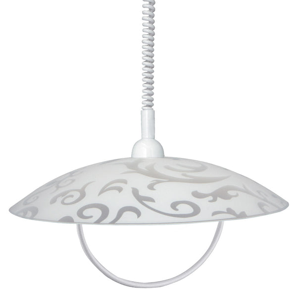 sconto Gleitschiene D50 1xE27 Transparente Glasplatte Weiß E-Energy Melissa