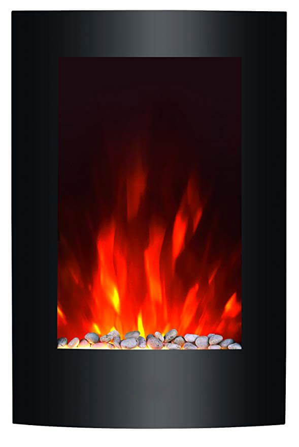 online Vannini Eros Schwarzer elektrischer Wandkamin mit Flammeneffekt, 2000 W