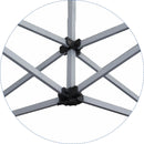 Gazebo da Giardino Pieghevole 3x3m in Acciaio e Tessuto Bianco