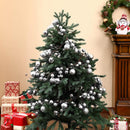 Ghirlanda Natalizia Festone LED 9,5x180 cm con 142 Palline Lucide e Opache Ø3-5 cm Argento      