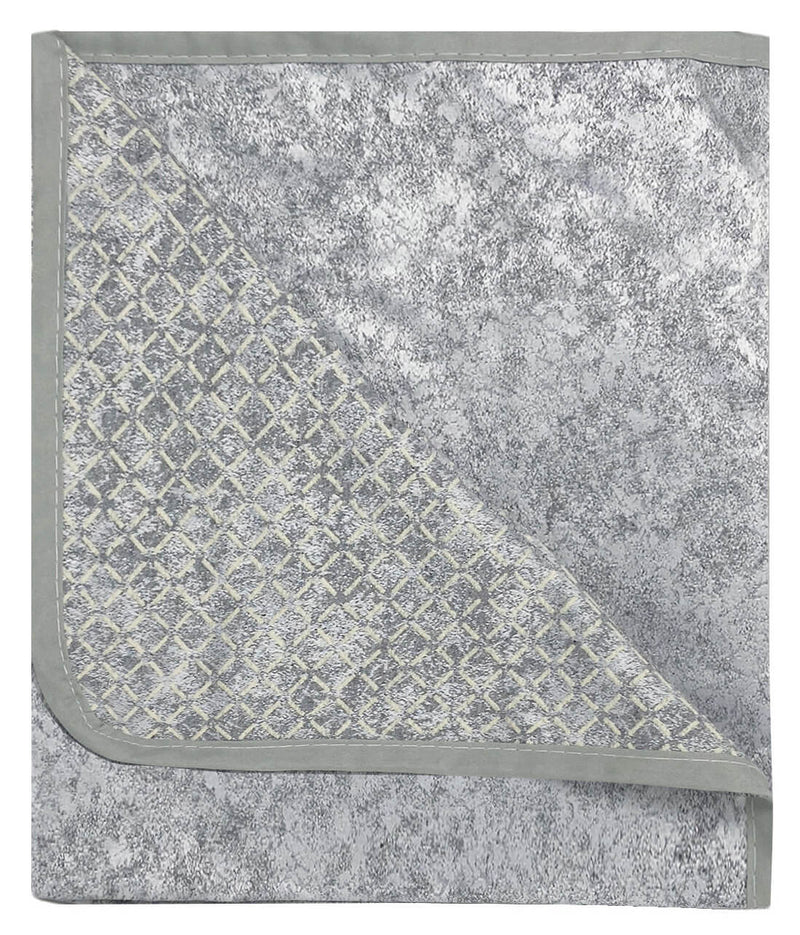 Copridivano con Penisola Sinistra in Poliestere e Cotone Grigio Chiaro Varie Misure