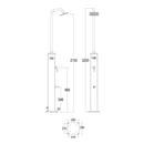 Doccia Solare da Giardino 26L Miscelatore e Lavapiedi Sined Dino Nera