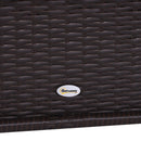 Set Salotto da Giardino in Rattan Sintetico 2 Divani e Tavolino Marrone 