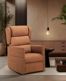Poltrona Alzapersona 72x80-175x111 cm con Bracciolo Estraibile Dispositivo Medico 1 in Poliestere Nosteo Lenny 641 Marrone 