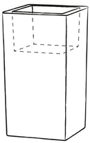 Vaso 40x40x80cm in Resina Tulli Schio Cubo Alto Essential 80 Antracite