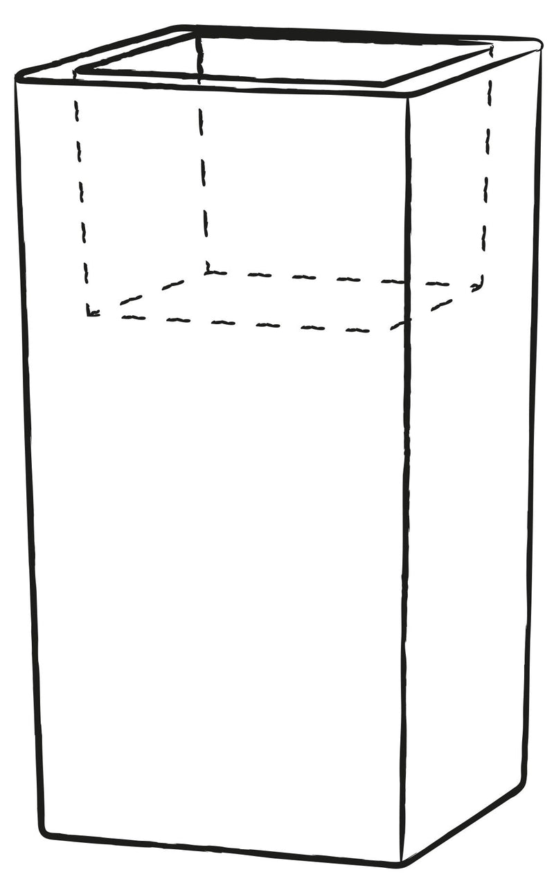 Vaso 40x40x80cm in Resina Tulli Schio Cubo Alto Essential 80 Antracite