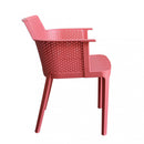 Poltrona Cathy 60x58x76,5 cm  in Polipropilene Rosso corallo