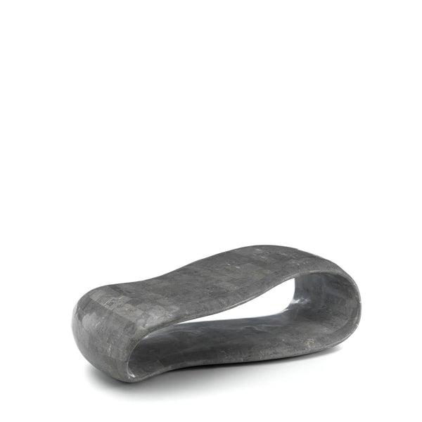 sconto Tavolino da Soggiorno 123x60x34 cm in Pietra Fossile Scarf Grigio