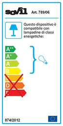 Lampada Applique Tonda Piccola Colore Nero per Esterno Linea Palpebra Sovil
