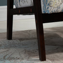 Poltrona Imbottita 68,5x78,5x75 cm in Legno e Cuscino Fantasia a Fiori 