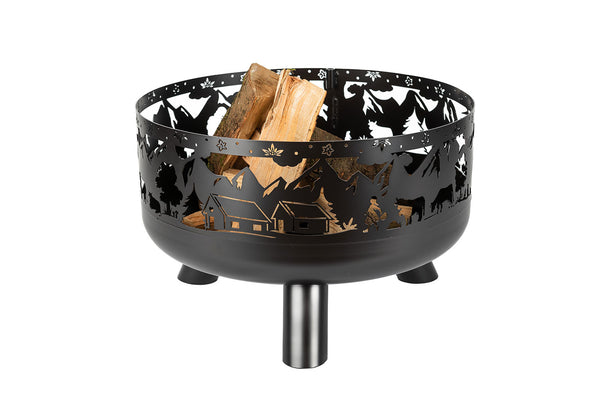 Braciere da Esterno Ø60x39 cm Soffio in Acciaio Nero Alta Temperatura prezzo